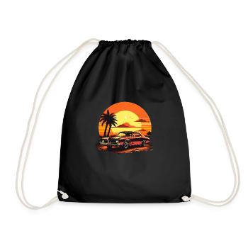 Classic Car Muscle-Car Retro Vintage - Turnbeutel - Schwarz - Vorne