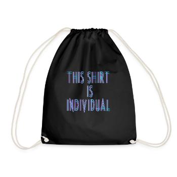 Custom Design Fun Saying - Drawstring Bag - black - Front
