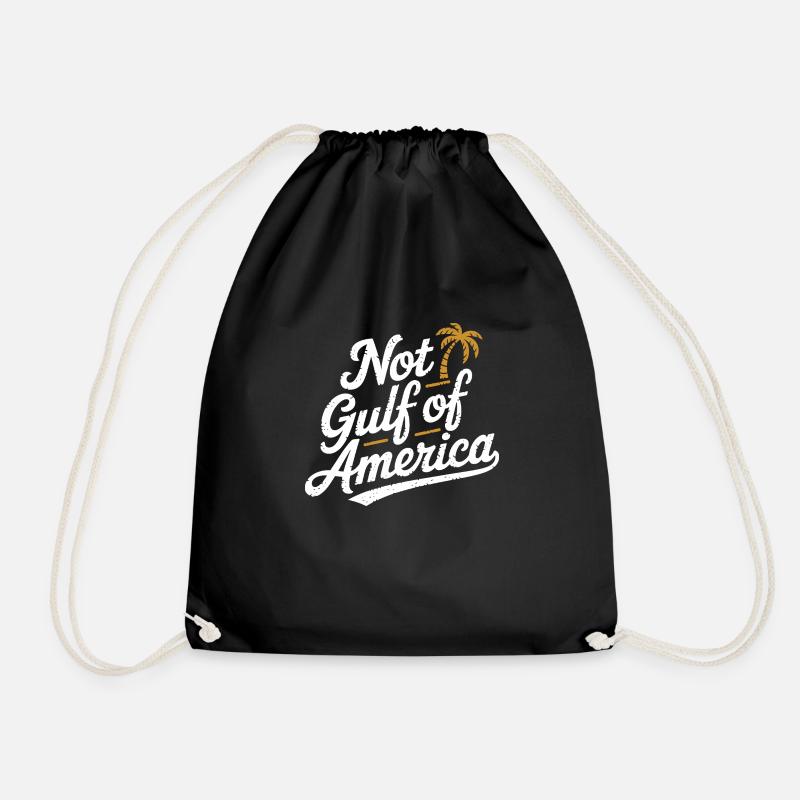 Not Gulf of America - Drawstring Bag - black