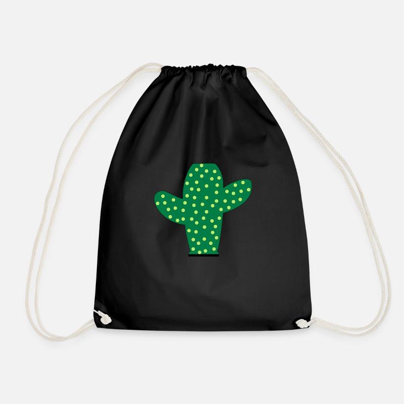 Prickly Cactus - Drawstring Bag - black