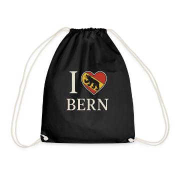 I LOVE BERN - Turnbeutel - Schwarz - Vorne