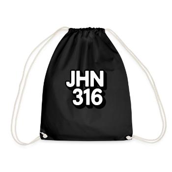 JHN 316 Message chrétien - Sac de sport léger - noir - Devant