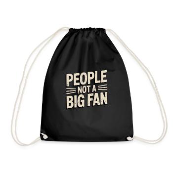 People not a big Fan - Drawstring Bag - black - Front