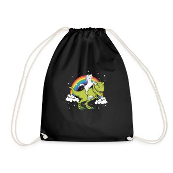 Licorne Fantasy Dinosaure Tyrannosaurus T-Rex - Sac de sport léger - noir - Devant