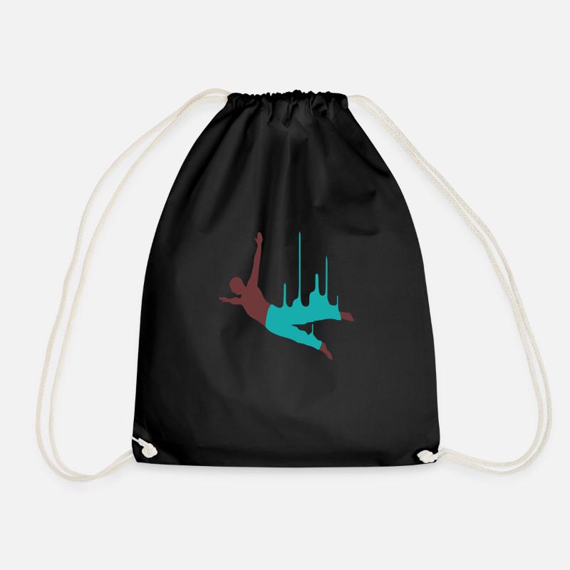 basejumper_2f - Drawstring Bag - black