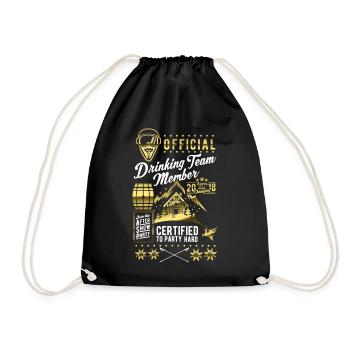 Membre de l’équipe de consommation d’après-ski Or - Sac de sport léger - noir - Devant