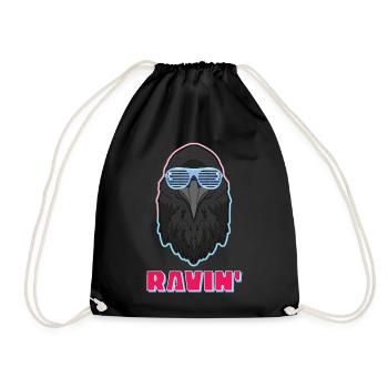 Ravin' Raving DJ Rabe - Sac de sport léger - noir - Devant