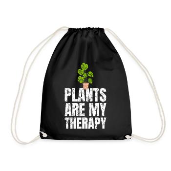 Les plantes sont ma thérapie Jardinage - Sac de sport léger - noir - Devant
