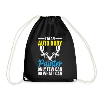 Easily distracted by spray paint car body - Drawstring Bag - black - Front