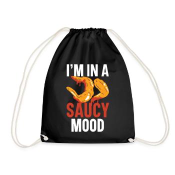 Buffalo Wings Foodie American Food Chicken - Drawstring Bag - black - Front