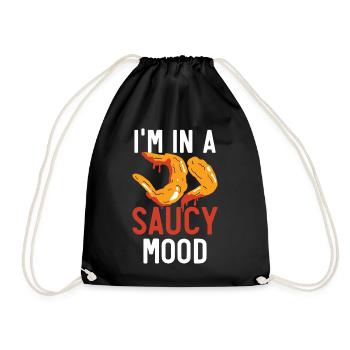 Buffalo Wings Foodie American Food Chicken - Drawstring Bag - black - Front