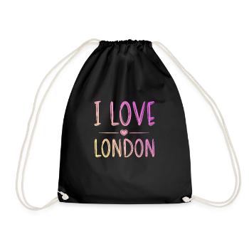 I Love London - Turnbeutel - Schwarz - Vorne