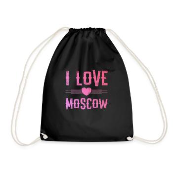I Love Moscow - Drawstring Bag - black - Front