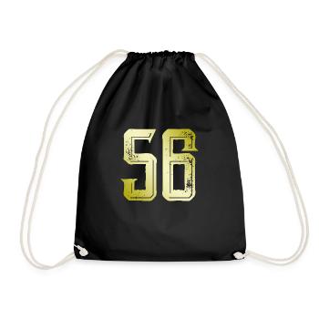56 Number Symbol - Drawstring Bag - black - Front