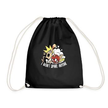 Bowling Bowling Bowling Ball Kegel Gift Bowler - Drawstring Bag - black - Front