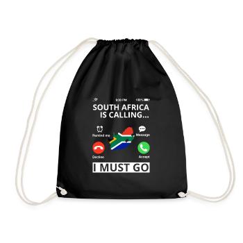 South Africa Flag Africa South African flag - Drawstring Bag - black - Front