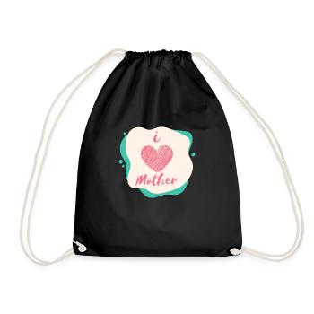 I love mother - Turnbeutel - Schwarz - Vorne