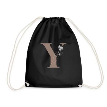 lettre y papillon magique - Sac de sport léger - noir - Devant