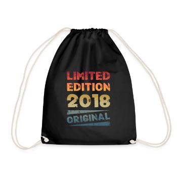 Limited Edition Birthday Party Vintage 2018 - Drawstring Bag - black - Front