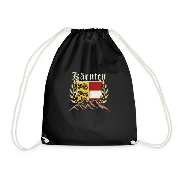 Carinthia Austria Flag Coat of Arms Lion - Drawstring Bag - black - Front