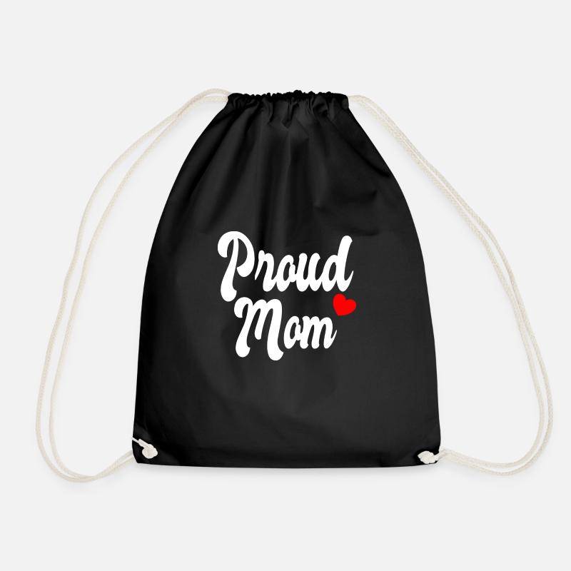 Proud Mom - Turnbeutel - Schwarz