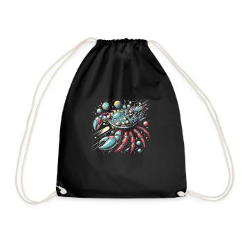 Vaisseau spatial crabe coloré fantastique vaisseau spatial - Sac de sport léger - noir - Devant