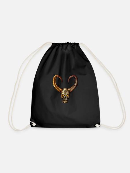 Devil Skull 4 - Drawstring Bag - black