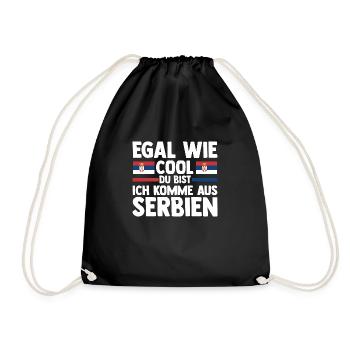 Serbe Serbe Serbie - Sac de sport léger - noir - Devant