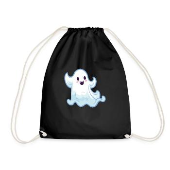 Ghost Ghost Cartoon - Drawstring Bag - black - Front