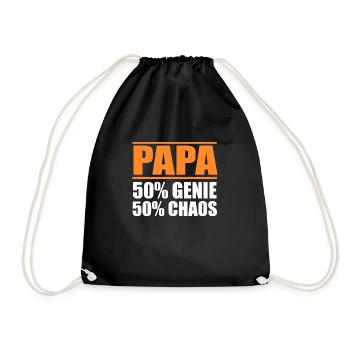 Vater Papa - Turnbeutel - Schwarz - Vorne