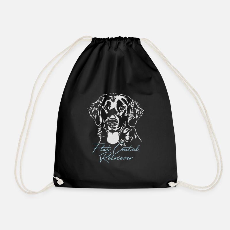 FLAT COATED RETRIEVER Hunde Hund Jagdhund Wilsigns - Turnbeutel - Schwarz