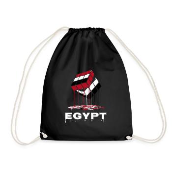 Egypt Flag Hurghada Africa Egyptian Flag - Drawstring Bag - black - Front