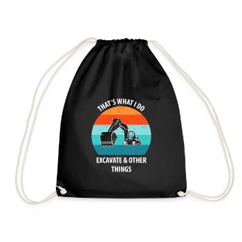 Excavatrice Excavatrice Conducteur Excavatrice Camion - Sac de sport léger - noir - Devant