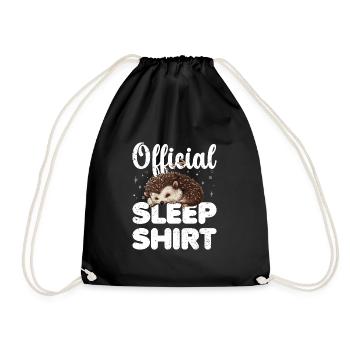 Igel Offizielles Schlafshirt Faul Relax - Turnbeutel - Schwarz - Vorne