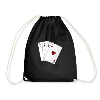 As des cartes à jouer - Sac de sport léger - noir - Devant