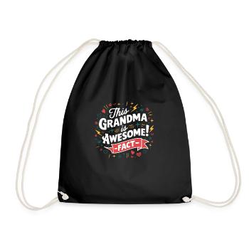 Grandma is the best great grandma - Drawstring Bag - black - Front