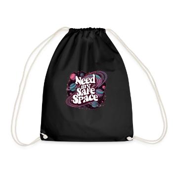 J’ai besoin de mon espace sûr, d’un espace libre - Sac de sport léger - noir - Devant