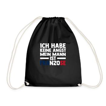 Franzosen Französisch Frankreich - Turnbeutel - Schwarz - Vorne