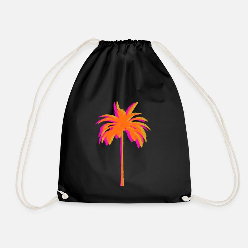 Palme - - Turnbeutel - Schwarz