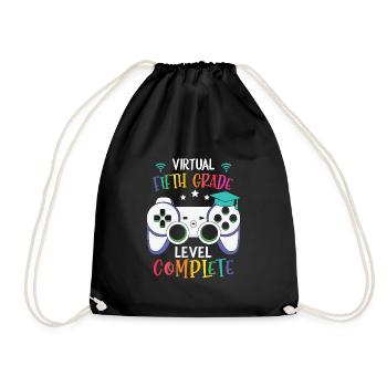 Virtual fifth grade level complete bye 5th class - Drawstring Bag - black - Front
