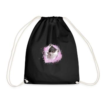 koala,pink,graffiti,painting,koala bear,pink - Drawstring Bag - black - Front
