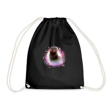 iltis,ferrets,otter,graffiti,pink - Drawstring Bag - black - Front