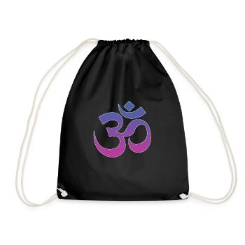 Om Yoga Namaste - Turnbeutel - Schwarz - Vorne