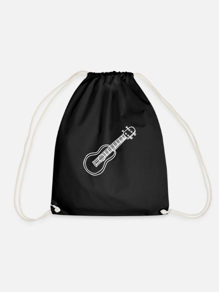 Ukulele Hawaii Skizze - Turnbeutel - Schwarz