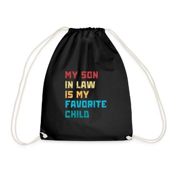 Le cadeau de gendre Son gendre est mon préféré! - Sac de sport léger - noir - Devant