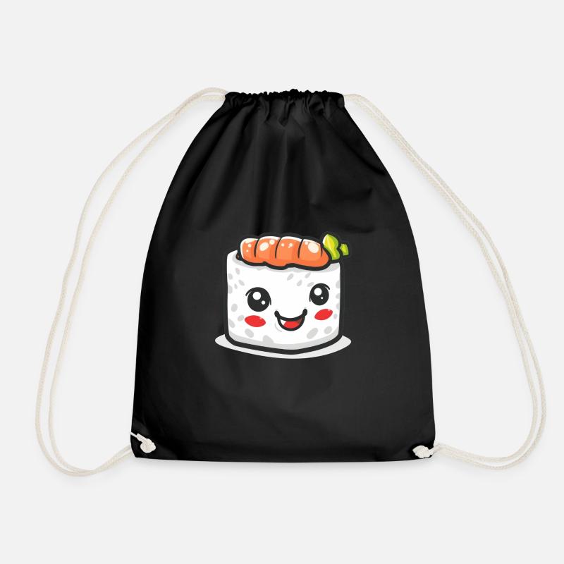 Sweet Sushi Comic - Drawstring Bag - black