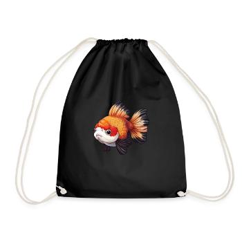 Fancy Calico Veiltail Poisson rouge - Sac de sport léger - noir - Devant