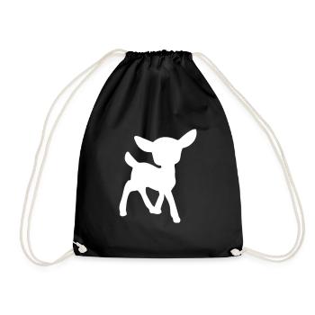 fawn - Drawstring Bag - black - Front