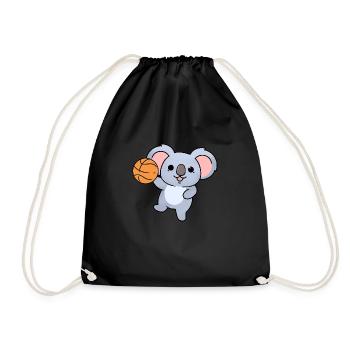 Koala-Basketball - Turnbeutel - Schwarz - Vorne