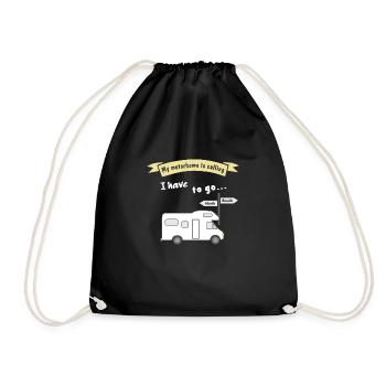 motorhome is calling i have to go - Sac de sport léger - noir - Devant